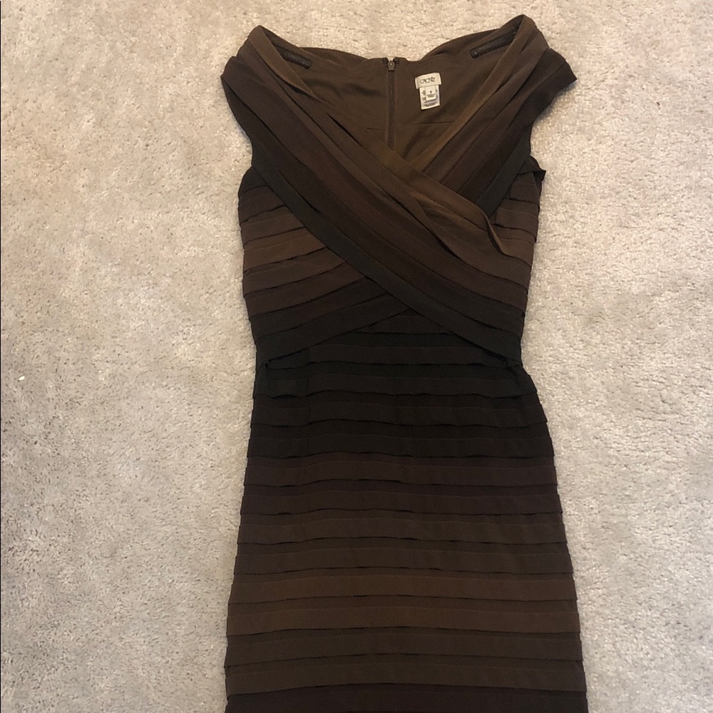 Sleeveless Brown Bandage Midi Dress size S